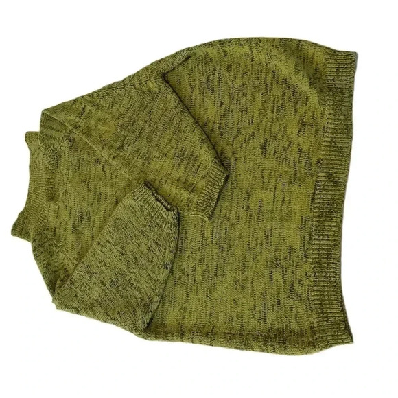 JP collections vintage Green Pullover Sweater Long‎ Sleeve Mock Neck One Size - Picture 8 of 8